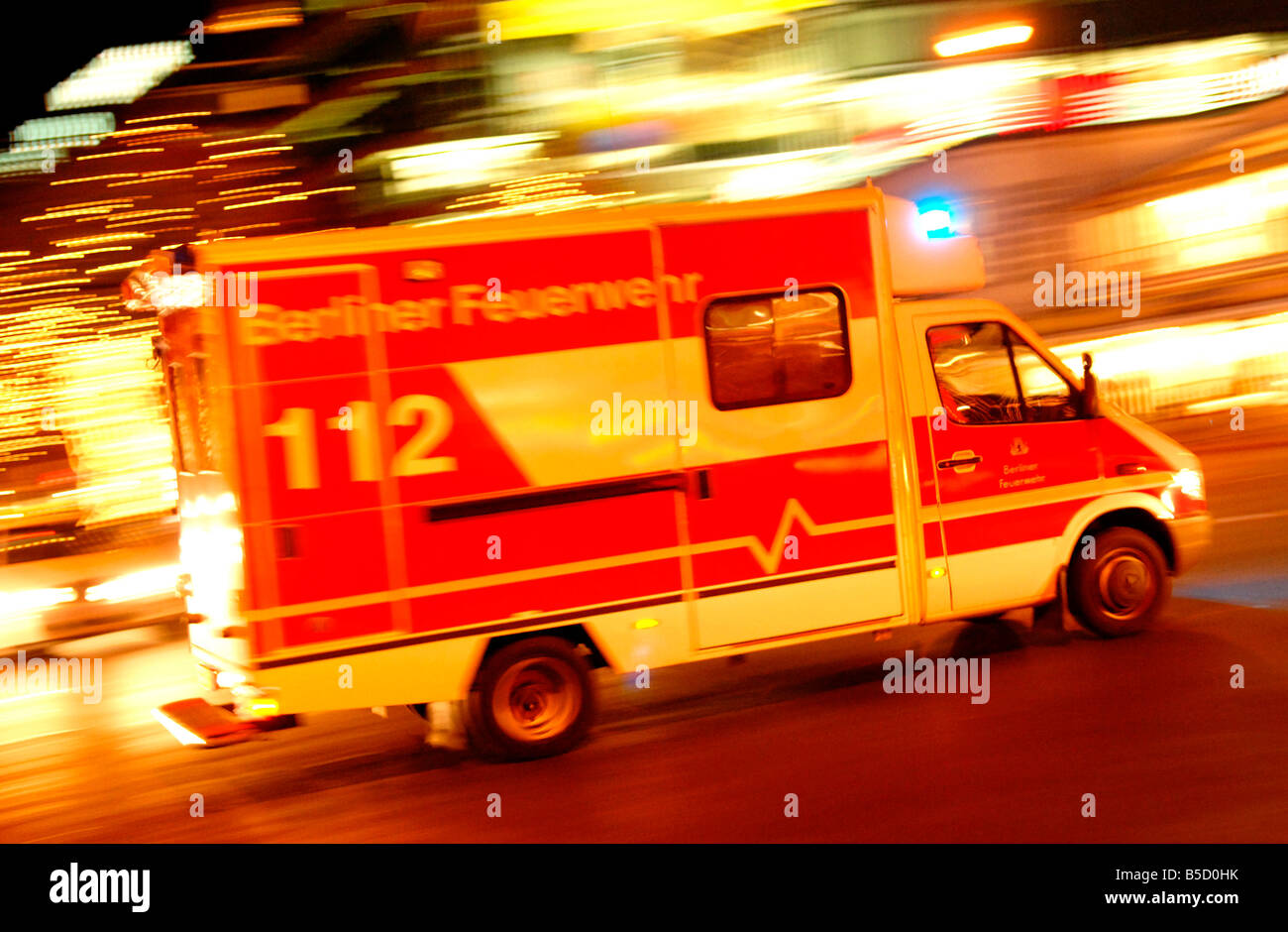 Rescue van of a fire brigade, Berlin, Germany Stock Photo