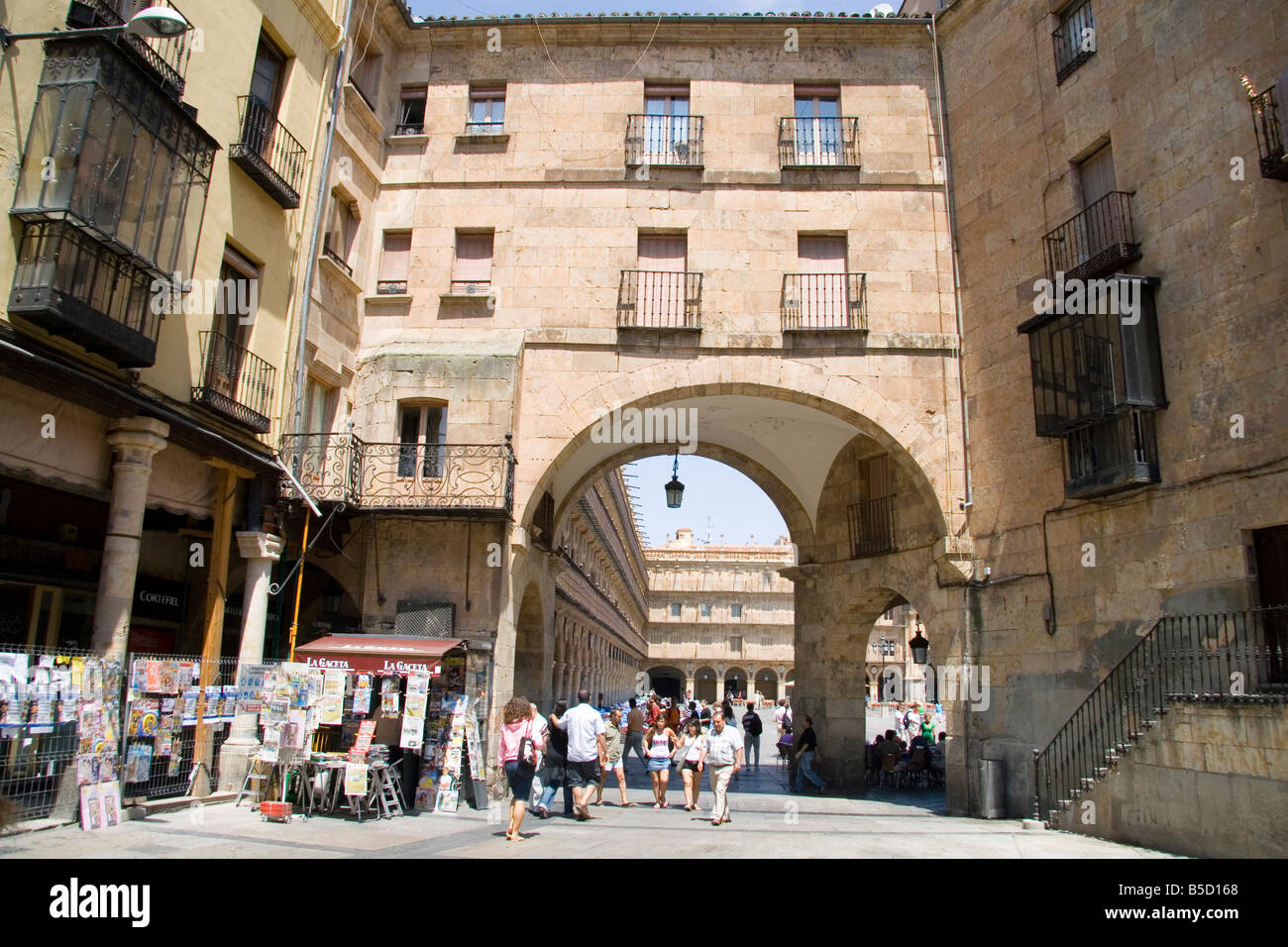 Plaza Mayor, Salamanca, Castilla y Leon, Spain, Europe Stock Photo