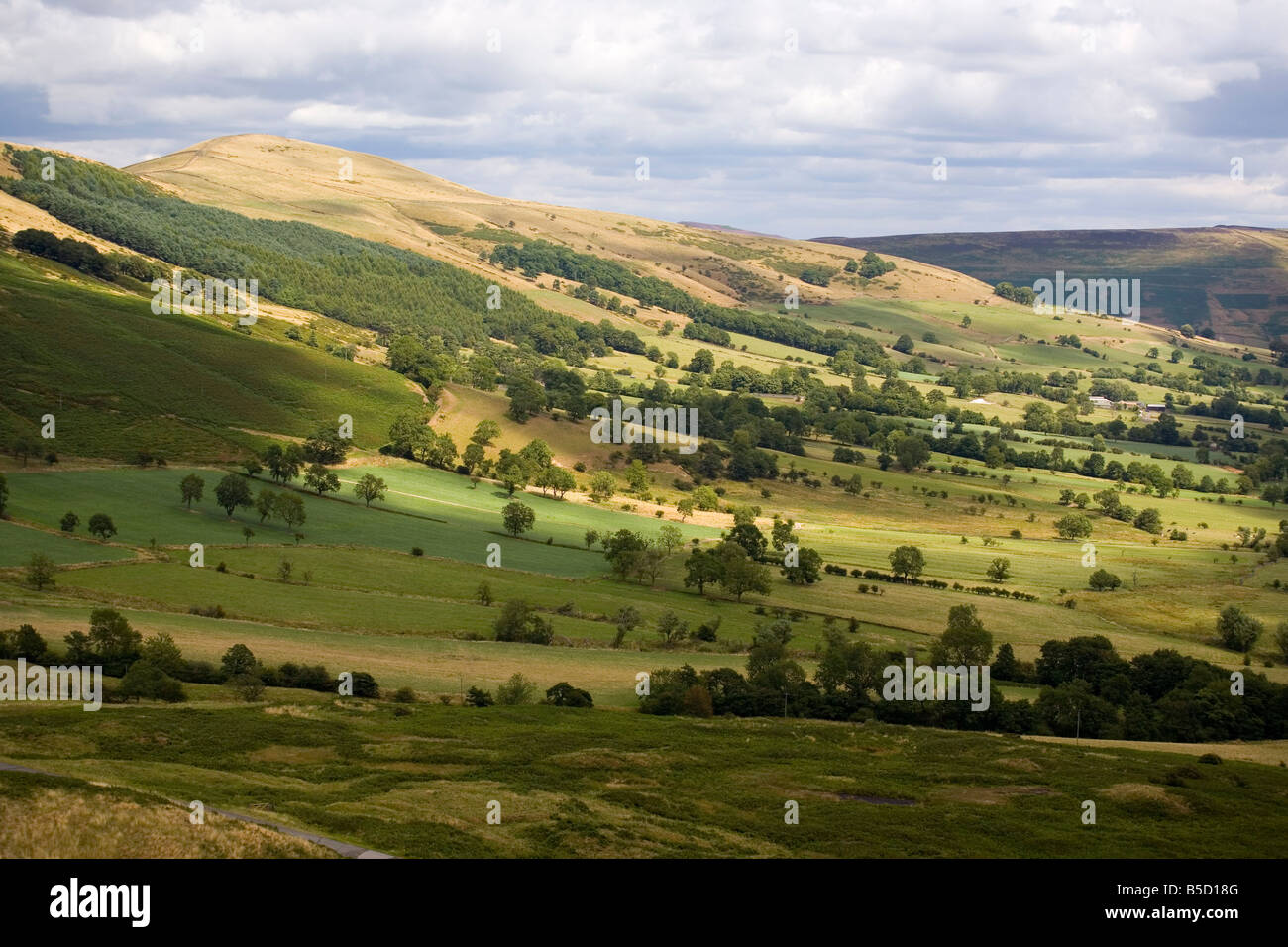 Hollins Cross and Lose Hill ridge, Castleton, Dark Peak, Peak District National Park, Derbyshire, England, Europe Stock Photo