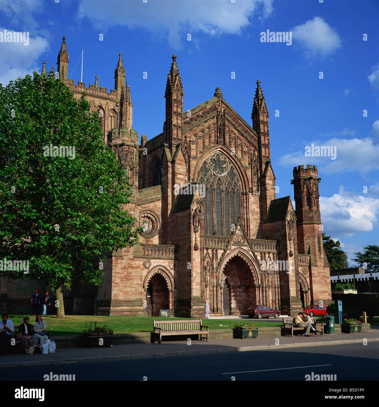 Hereford Cathedral Hereford Hereford Worcestershire England UK R Rainford Stock Photo
