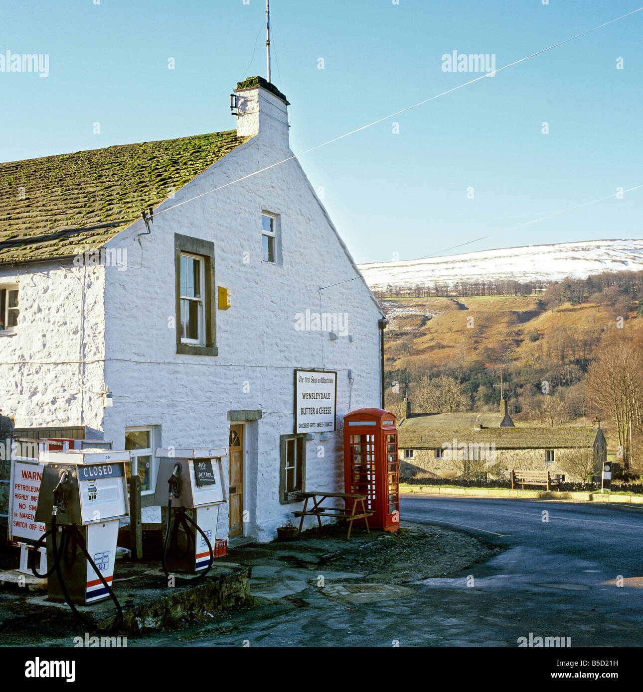 UK England North Yorkshire Wharfedale Buckden rural village shop Stock