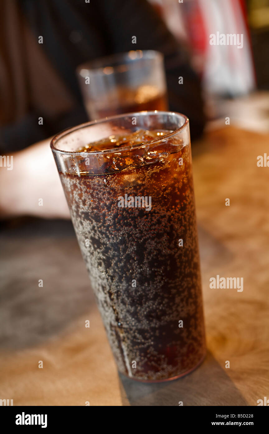 A glass of coke close-up Stock Photo