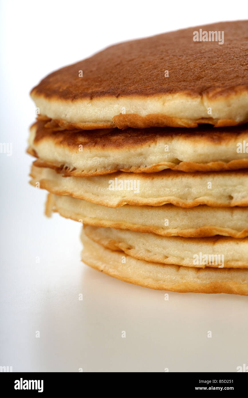 stack of large american style pancakes Stock Photo