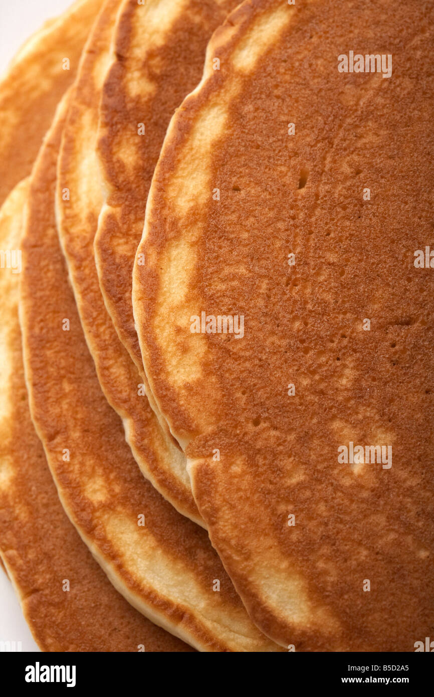 stack of large american style pancakes Stock Photo