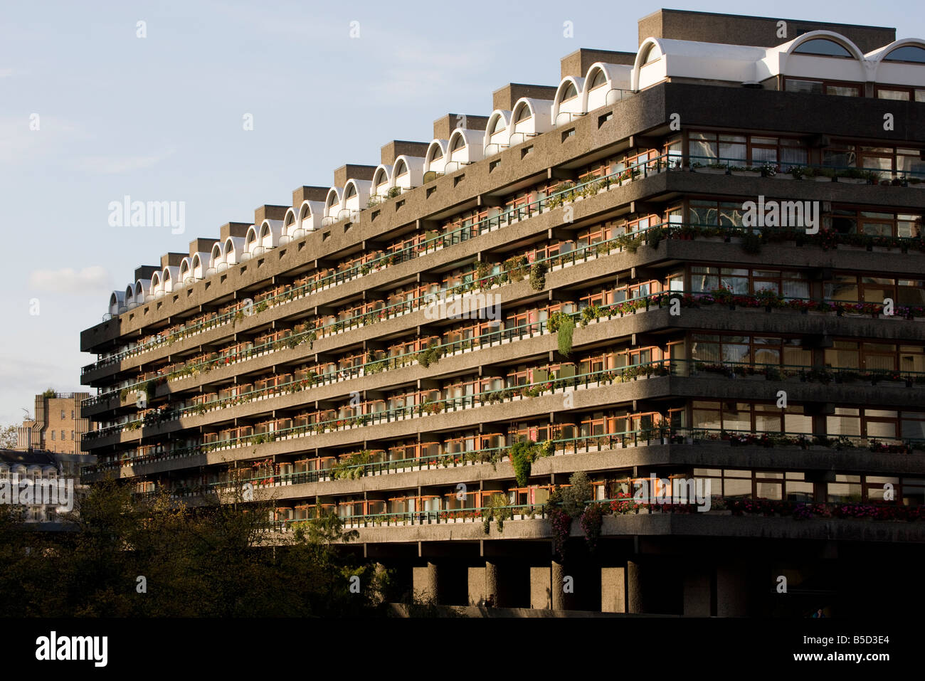 Appartment Block The Barbican Centre London England Stock Photo