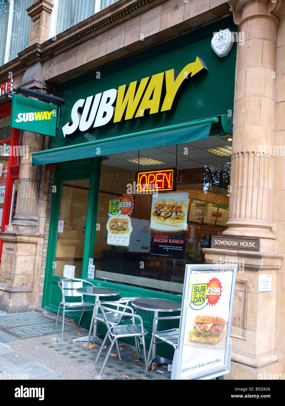 Subway sandwich bar London England Stock Photo