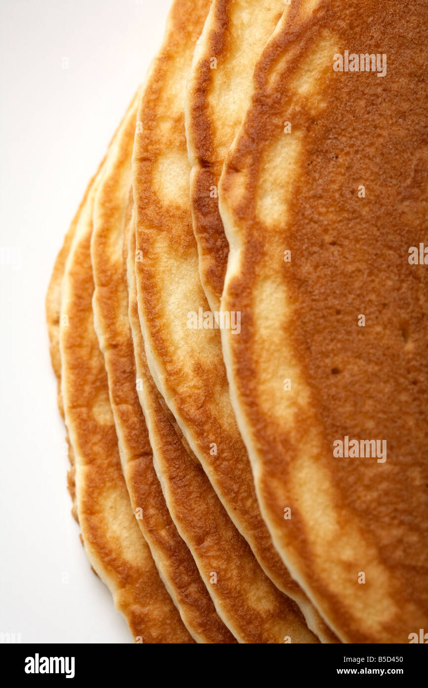 stack of large american style pancakes Stock Photo