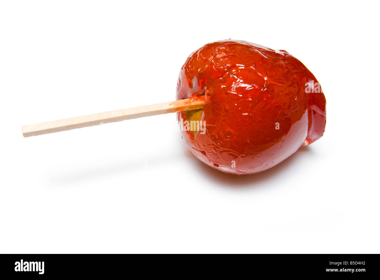 Toffee apple isolated on a white studio background Stock Photo Alamy
