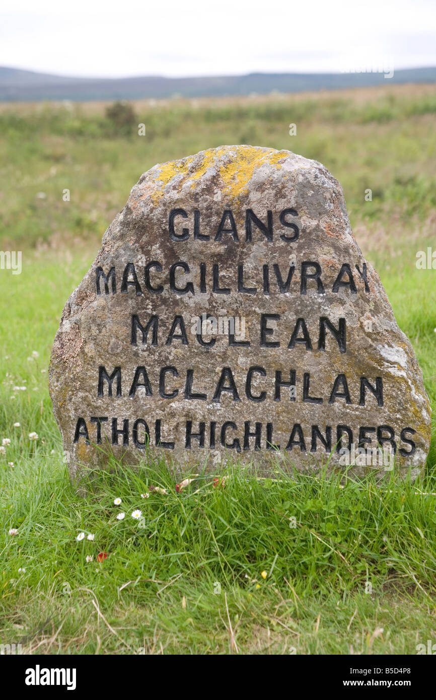 Highlanders grave Culloden battlefield Highlands Scotland United Kingdom Europe Stock Photo