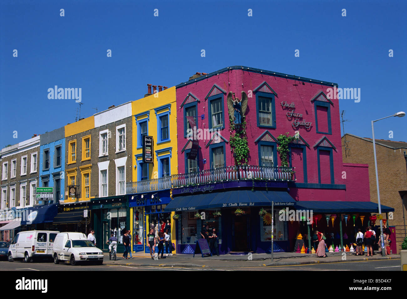 Shops on Chalk Farm Road opposite Camden Market London England UK N Boyd Stock Photo