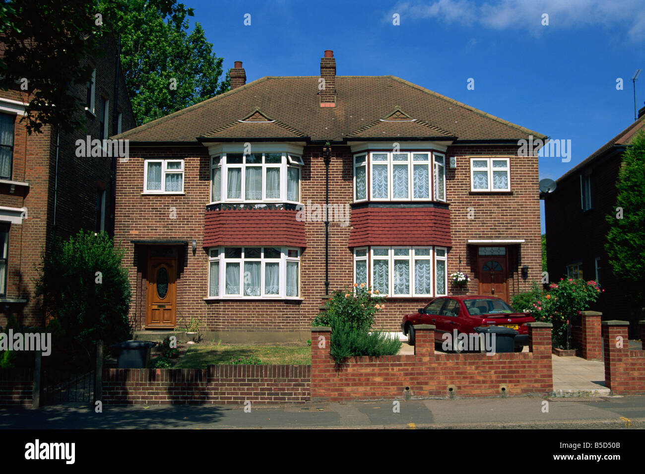 A pair of semi detached houses from the inter war years in Herne Hill