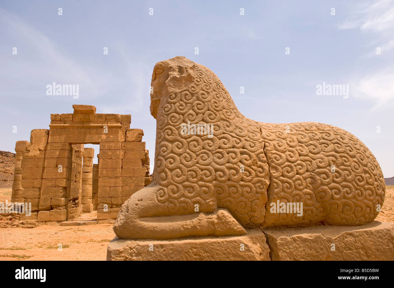 Temple of Amon, Old Temple of Naga, The Kingdom of Meroe, Sudan, Africa Stock Photo