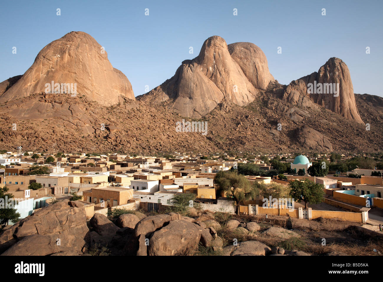 The Taka Mountains and the town of Kassala, Sudan, Africa Stock Photo
