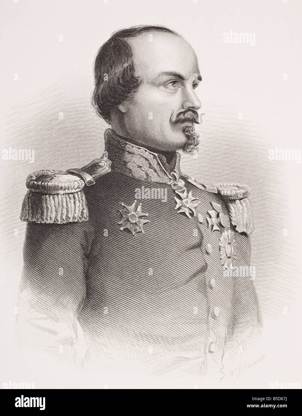 Francois Certain Canrobert, 1809 - 1895. Marshal of France. From the book Gallery of Historical Portraits, published c.1880. Stock Photo