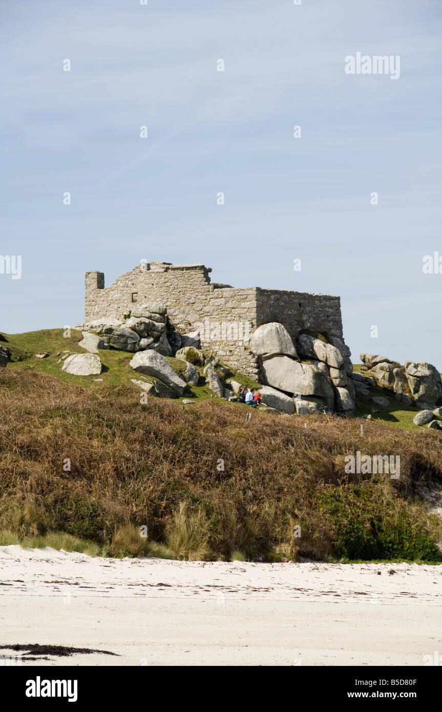 The old Block House, Tresco, Isles of Scilly, off Cornwall, , Europe Stock Photo