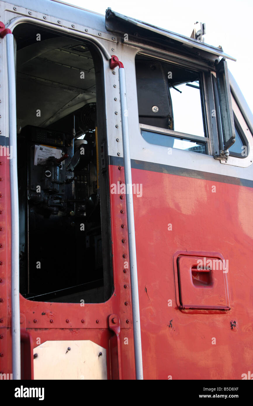 The engine compartment on the Branson Scenic Railway Train Branson Missouri Stock Photo
