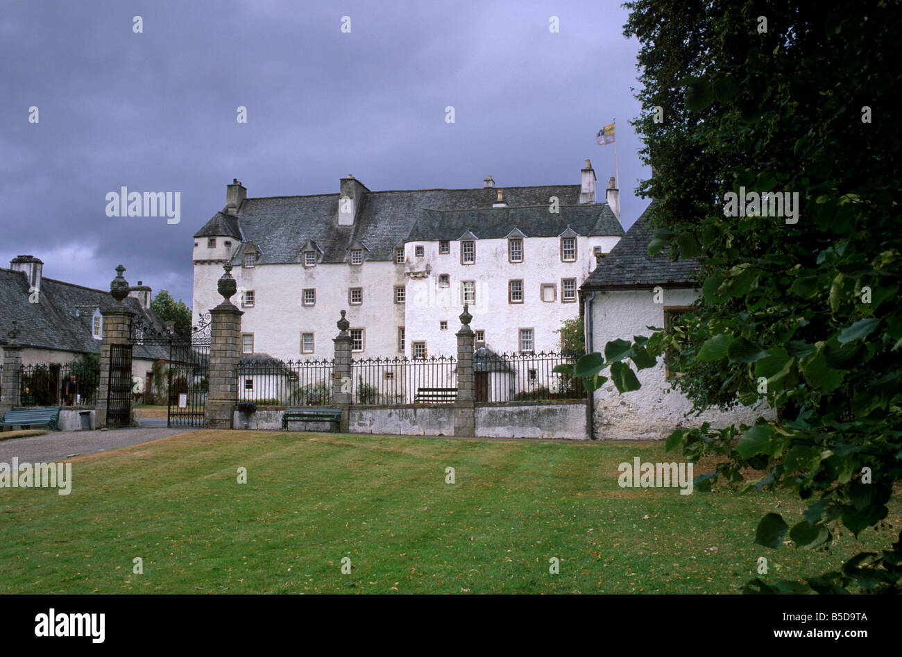 Traquair House, the oldest continuously inhabited house in ScotlandInnerleithen, Peeblesshire, Scotland Stock Photo