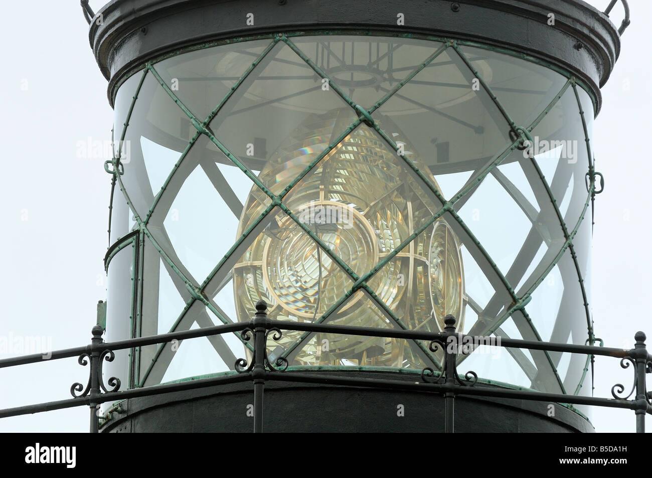Fresnel lens of Lighthouse of Point Cabrillo Stock Photo Alamy