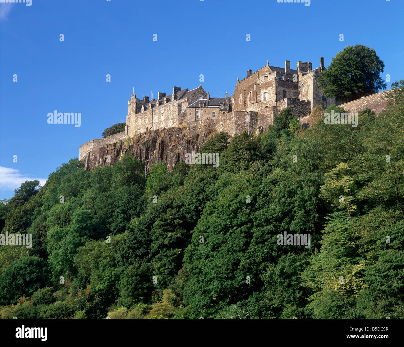 Stirling Castle, atop Castle Hill, from the southwest, Stirling, Scotland, Europe Stock Photo