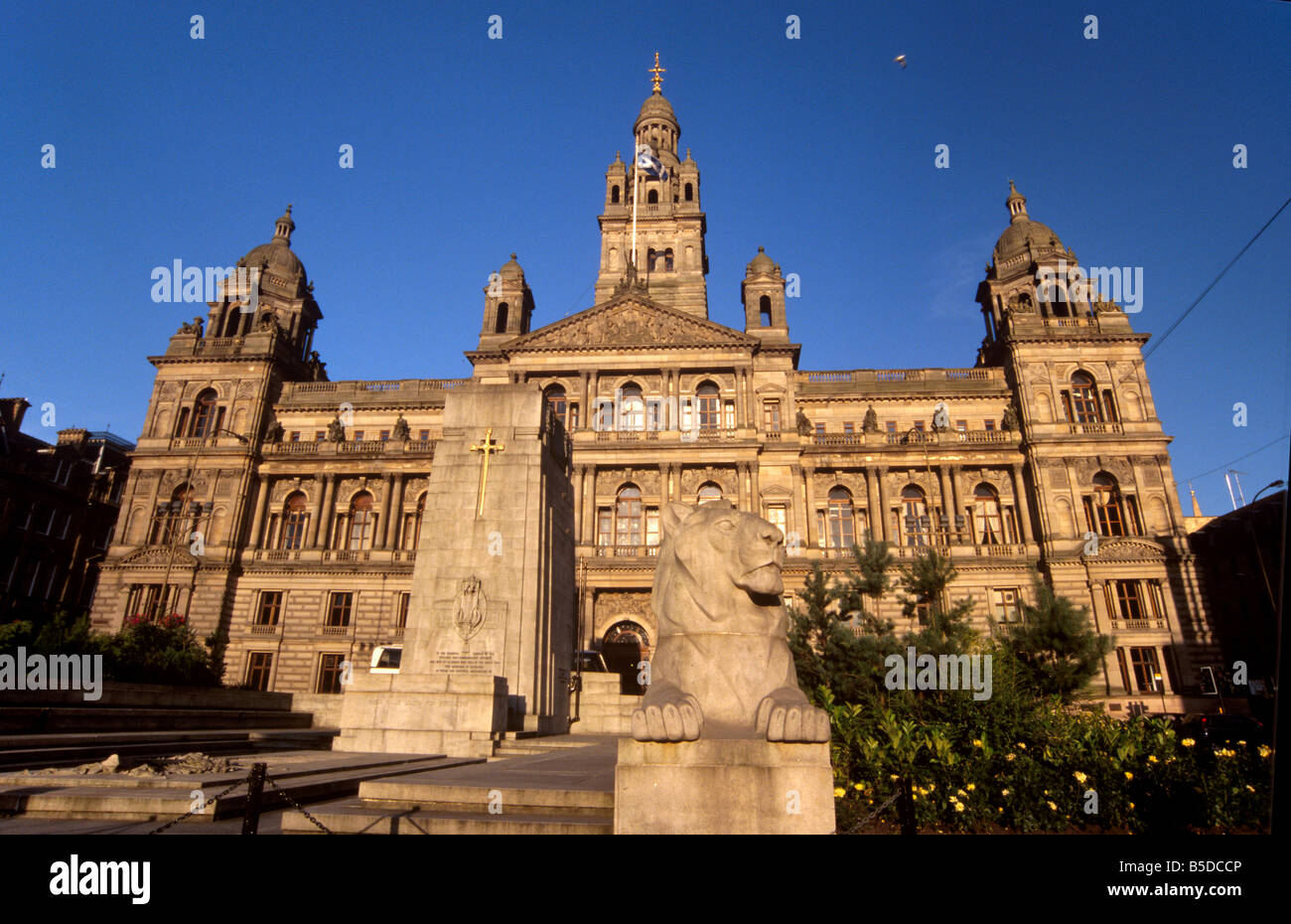 George Square and City Chambers dating from 1888, Glasgow, Scotland, Europe Stock Photo