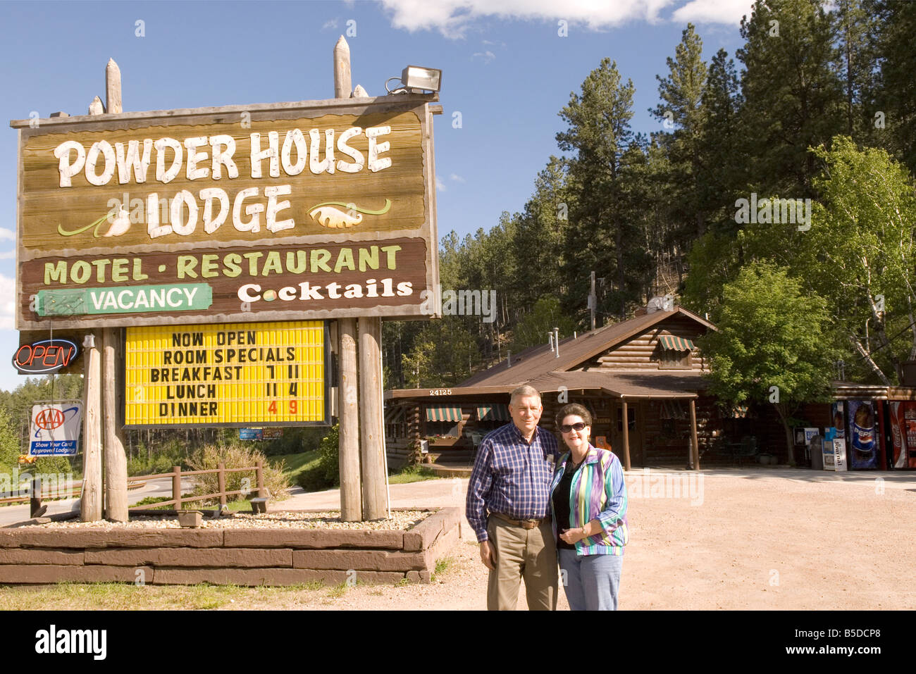 Powder House Lodge and Restaurant Keystone South Dakota USA Stock Photo