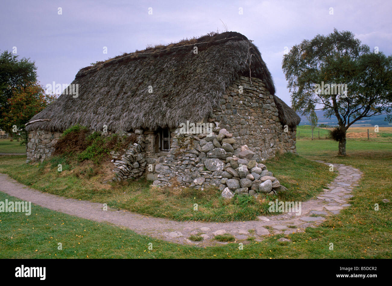Old Leanach Cottage, Culloden battlefield, near Inverness, Highland region, Scotland, Europe Stock Photo