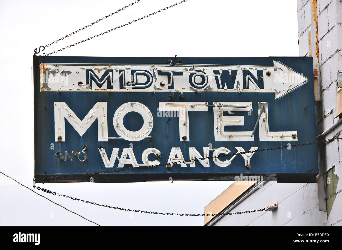 Retro motel sign, Burlington, Vermont, USA Stock Photo