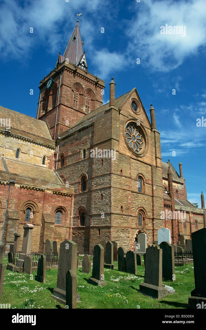 St Magnus cathedral Kirkwall Orkney Isles Scotland United Kingdom Europe Stock Photo