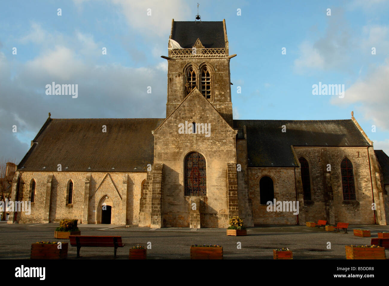 SainteMèreEglise, Sainte Mère, Normandy, France Stock Photo Alamy
