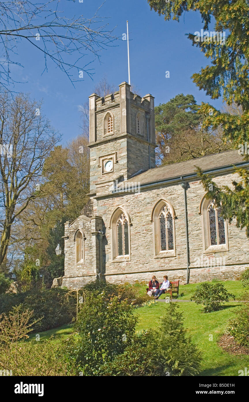 Rydal village church, William Wordsworth was churchwarden here whilst living at Rydal Mount, Lake District, Cumbria, England Stock Photo