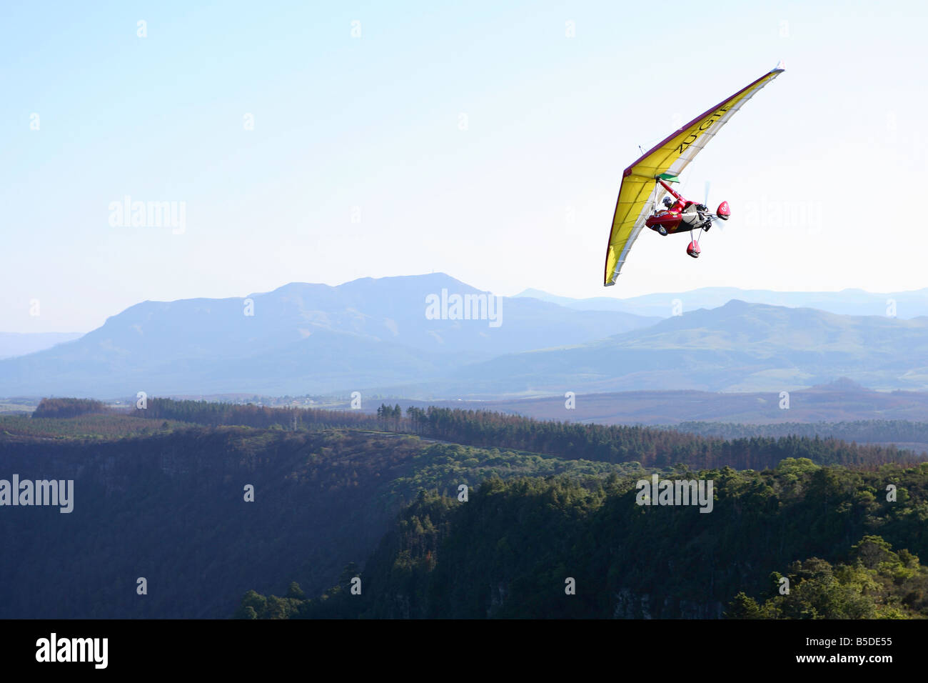 MicroLite Gliding - Gods Window Tourist View Point , Mpumalanga , South Africa Stock Photo