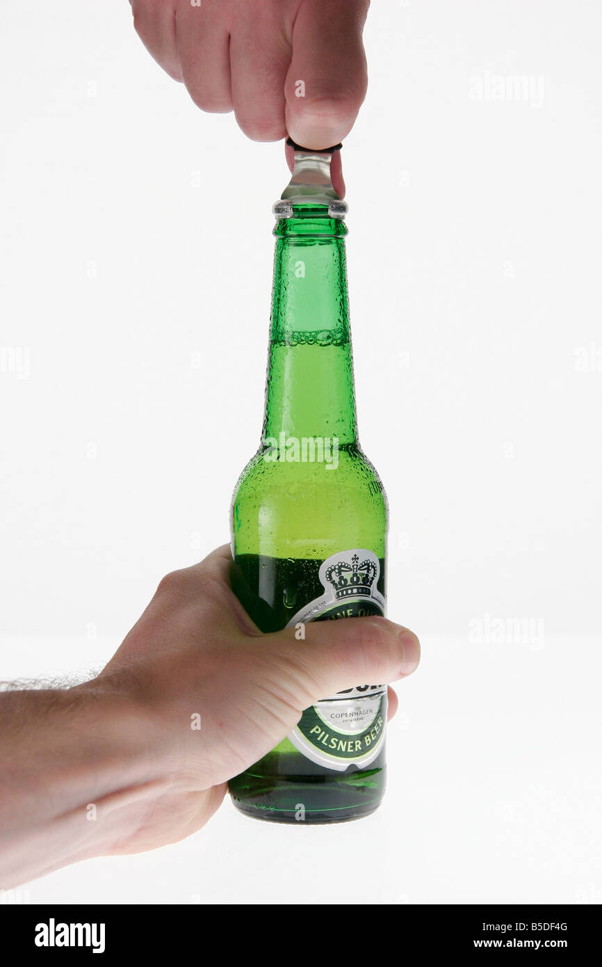 beer bottle with ring pull Stock Photo Alamy