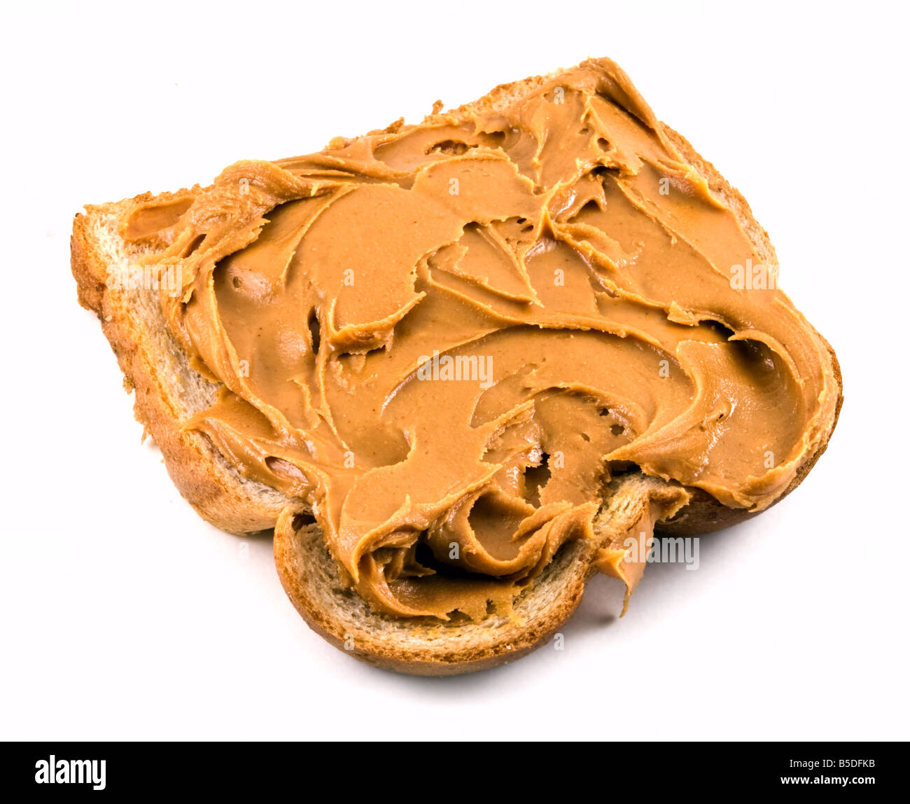 A peanut butter sandwich on wheat bread Stock Photo Alamy