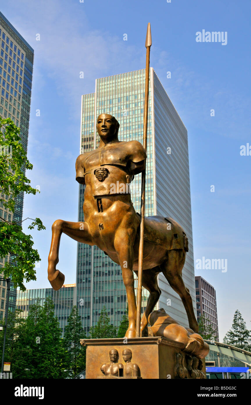 Canary Wharf Estate sculpture artwork London UK Stock Photo - Alamy