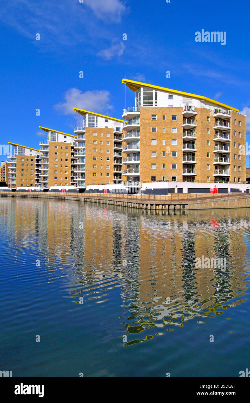 Limehouse basin marina housing London United Kingdom Stock Photo