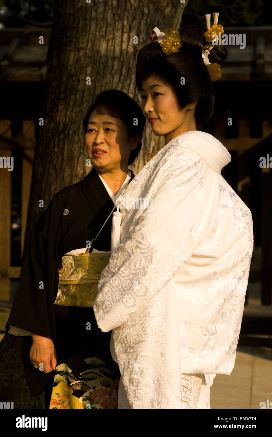 A Bride Wears A Traditional Japanese Wedding Dress At The Meiji
