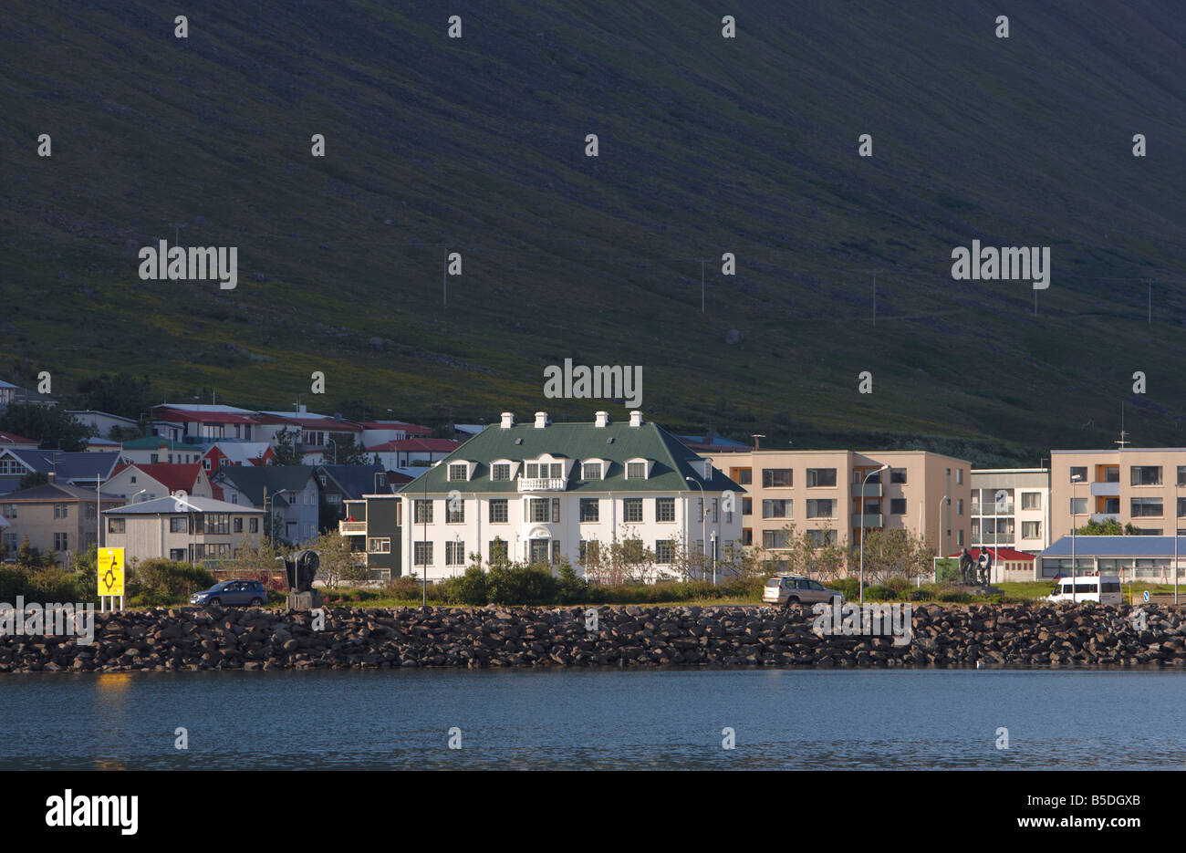 The city Isafjordur west of Iceland Stock Photo