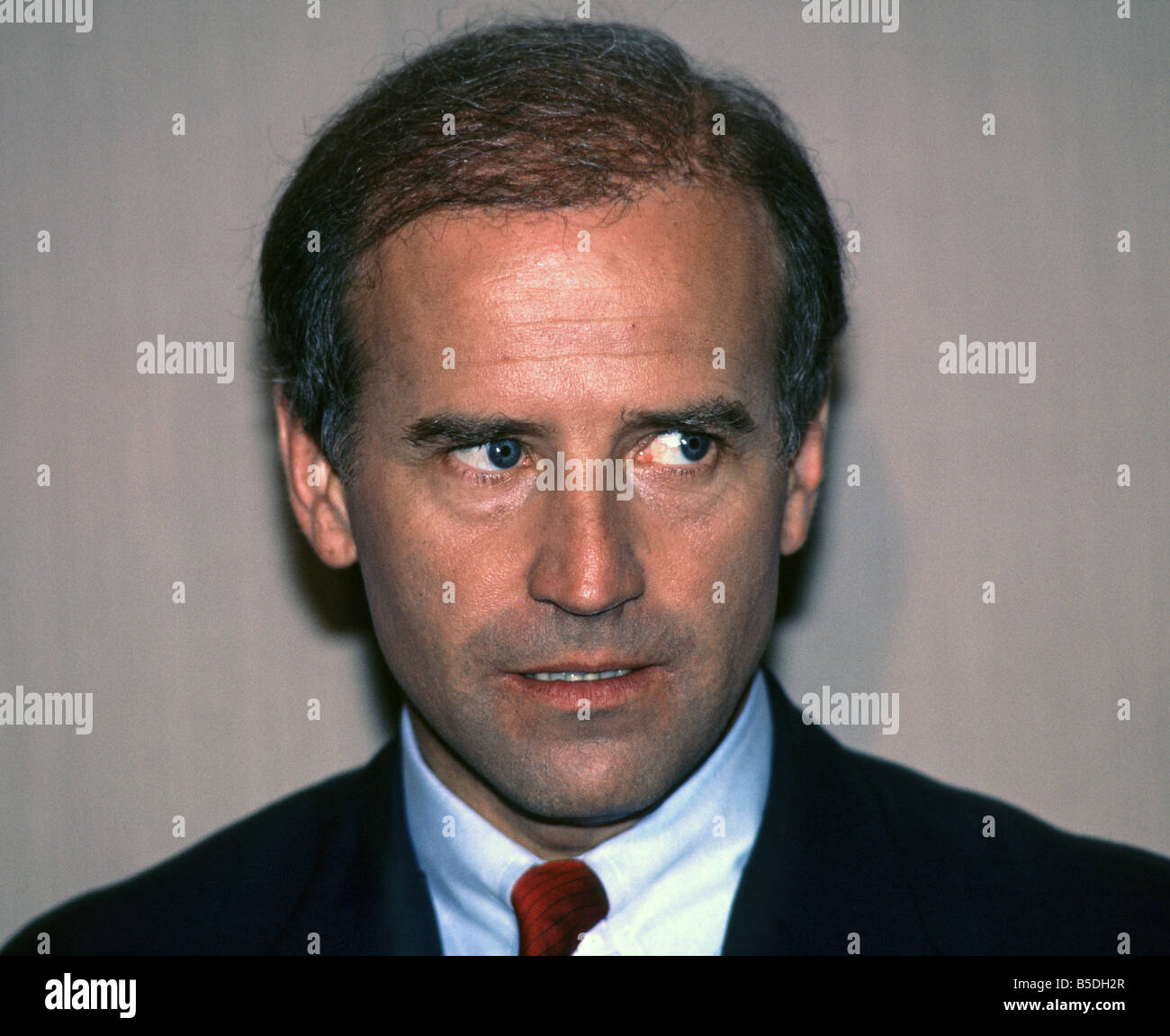 US Senator from Delaware Joseph Biden campaigns for Democratic Presidential nomination in 1987 Stock Photo