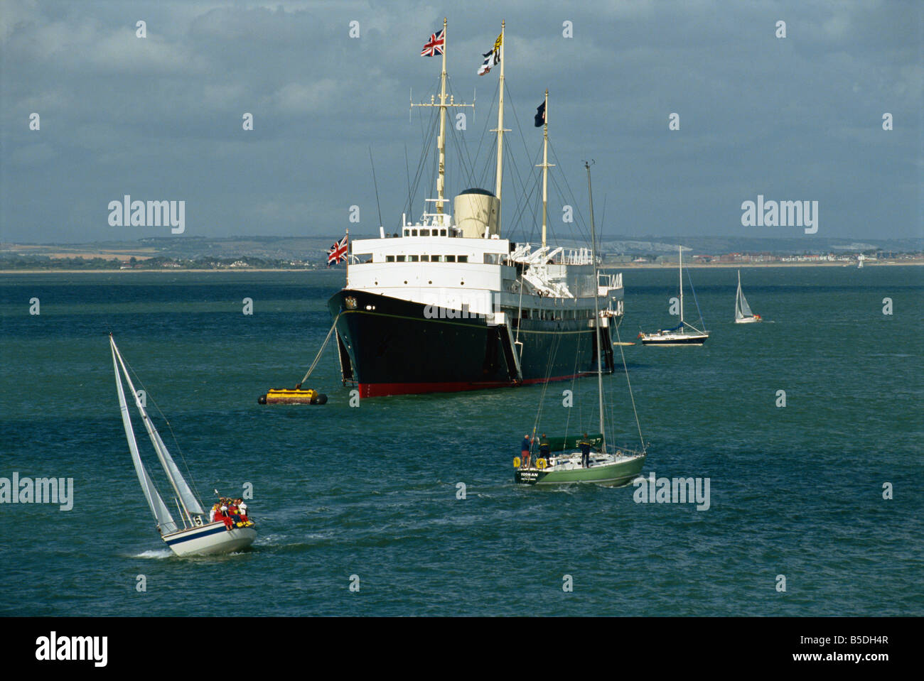 Royal Yacht Britannia at Cowes Week Isle of Wight England United Kingdom Europe Stock Photo