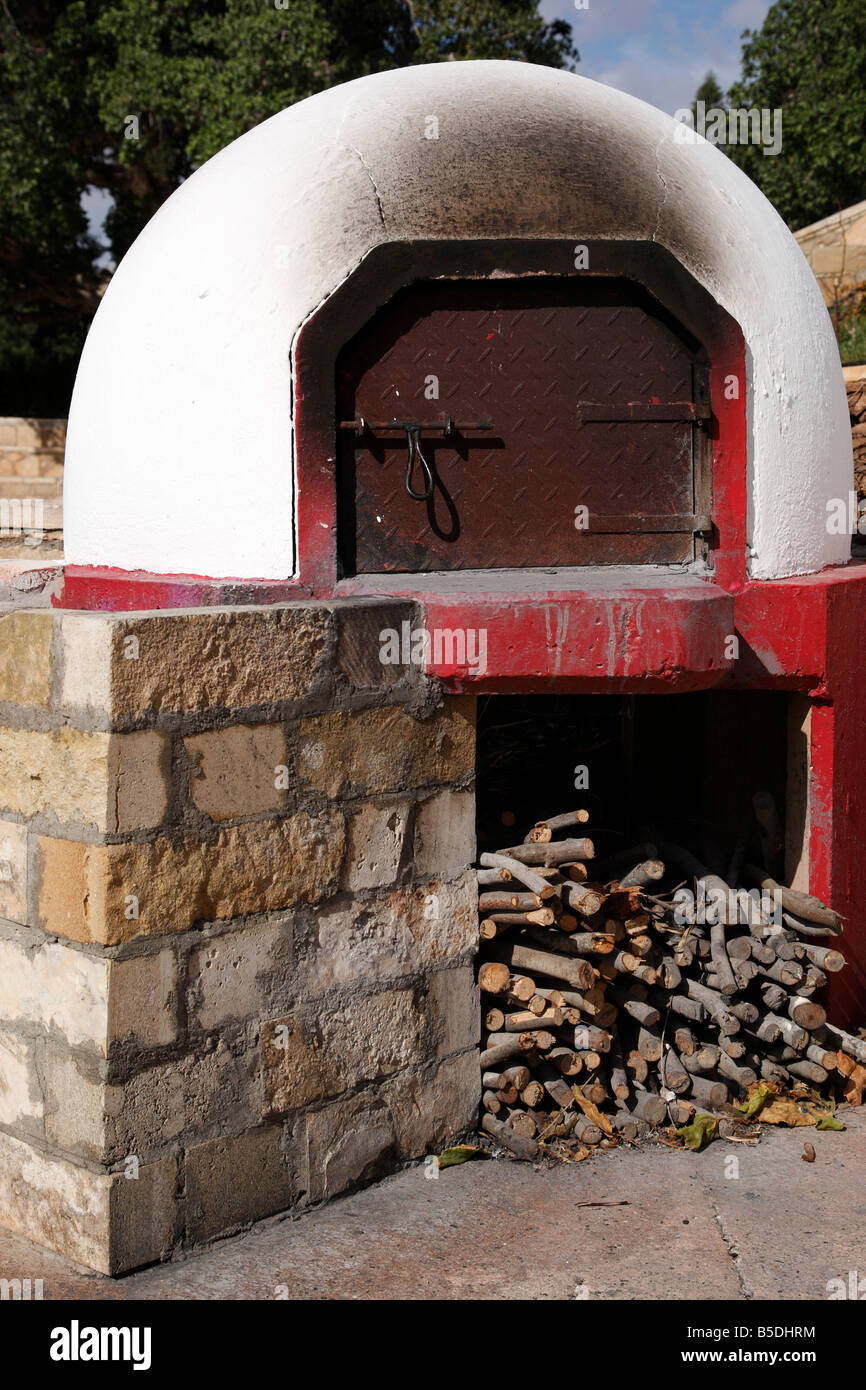 traditional wood firing bottle kiln outside the country house museum a store selling handmade pottery ayia napa cyprus Stock Photo