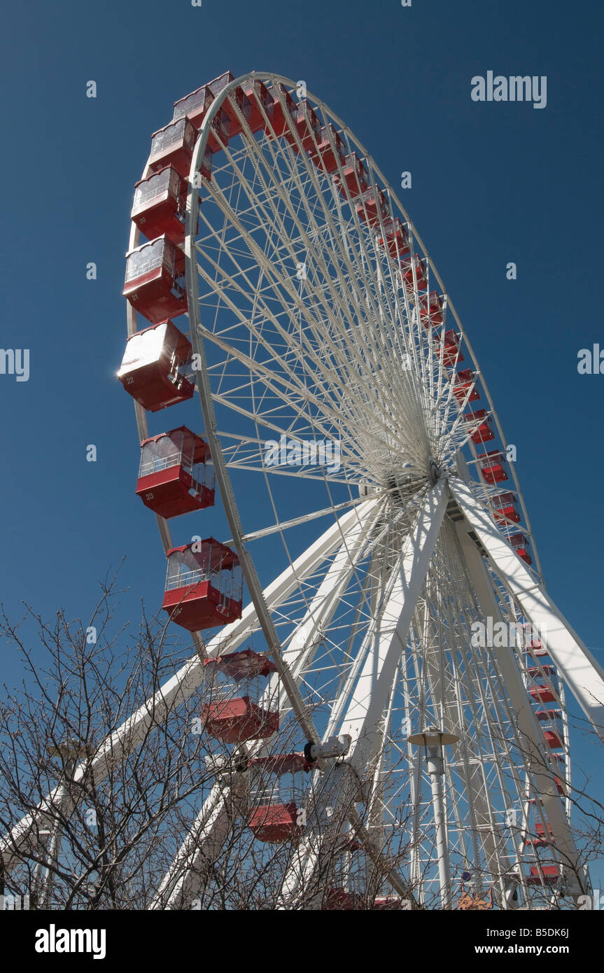Ferris Wheel, Navy Park, Chicago, Illinois, USA, North America Stock Photo