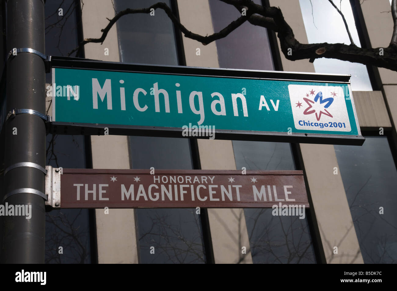 Street signs, Chicago, Illinois, USA, North America Stock Photo Alamy
