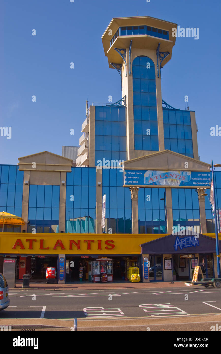 Atlantis Amusement Arcade Arena along the golden mile seafront promenade in Great Yarmouth,Norfolk,Uk Stock Photo