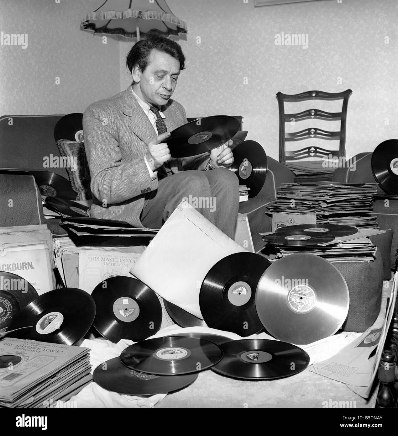 Vinyl record collection Black and White Stock Photos & Images Alamy