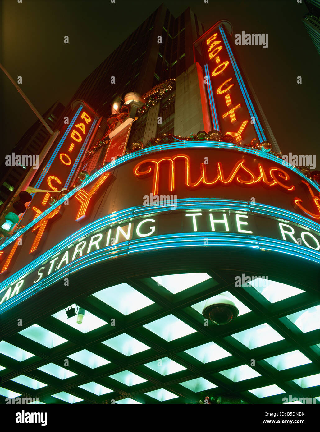Radio City Music Hall illuminated at night Manhattan New York City United States of America North America Stock Photo