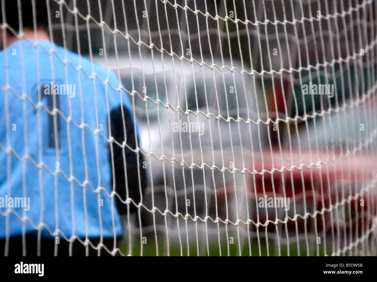 A goalkeeper in action during a game of football/soccer Stock Photo Alamy