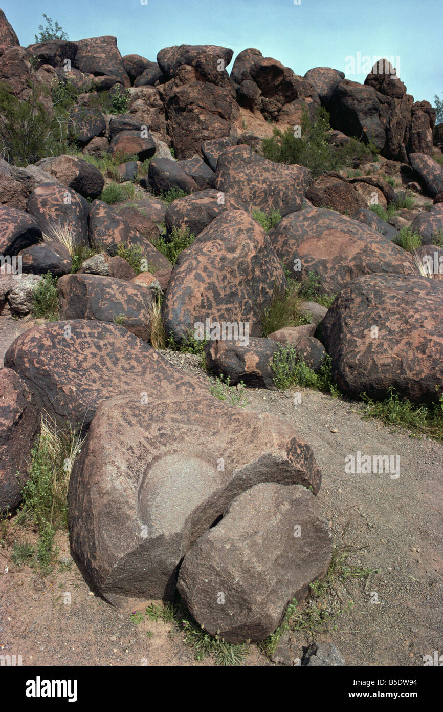Indian Petroglyphs Painted Rocks Arizona United States Of America North America Stock Photo Alamy