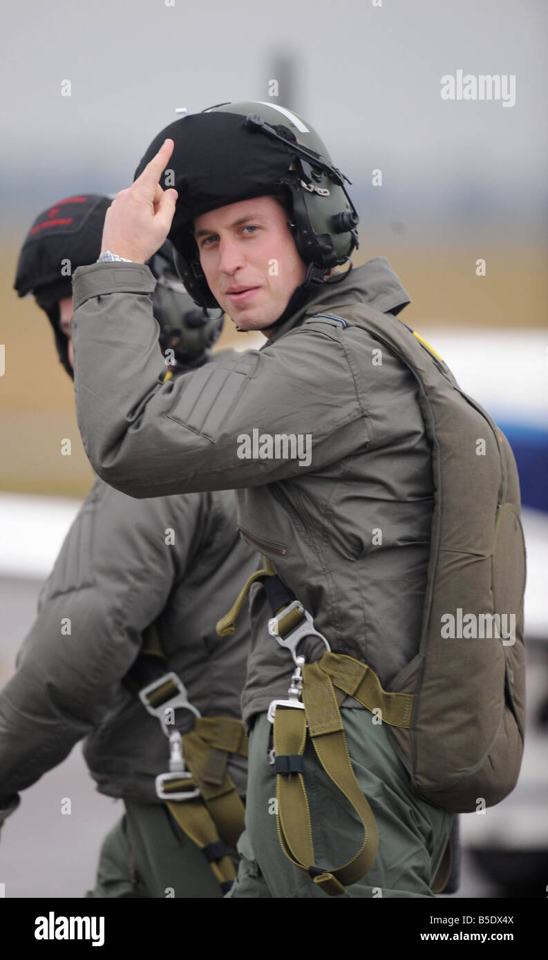 Prince William takes his first solo flight lesson at RAF Cranwell in