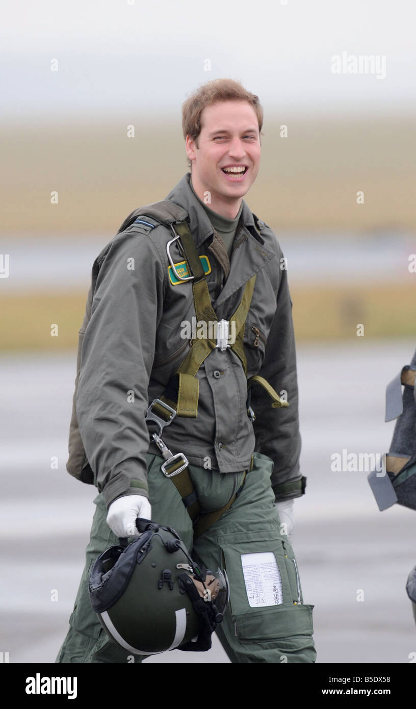 Prince William takes his first solo flight lesson at RAF Cranwell in
