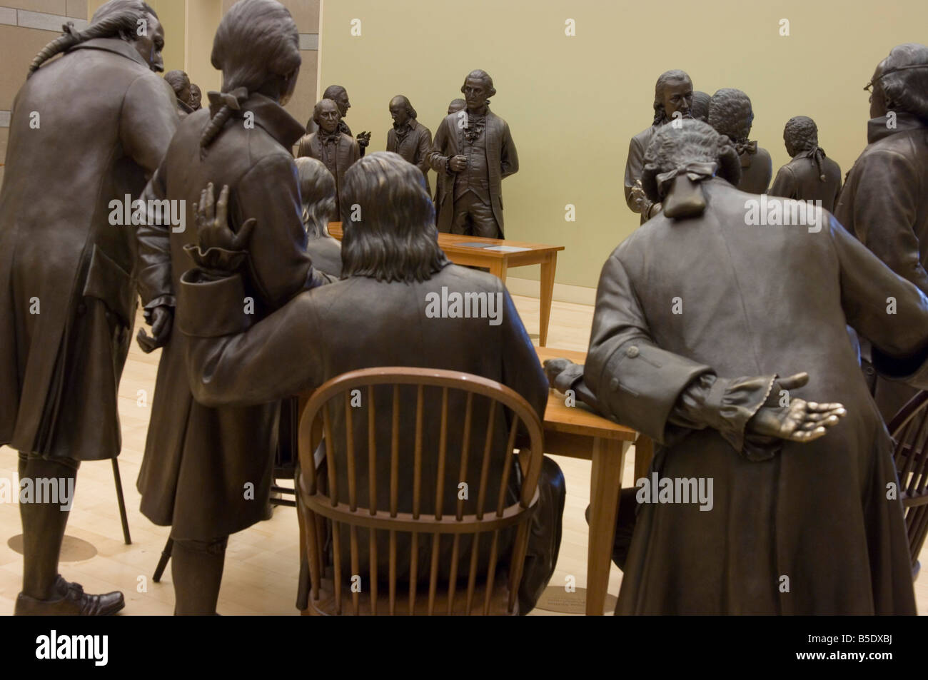 Bronze statues of 42 delegates to the Constitutional Convention